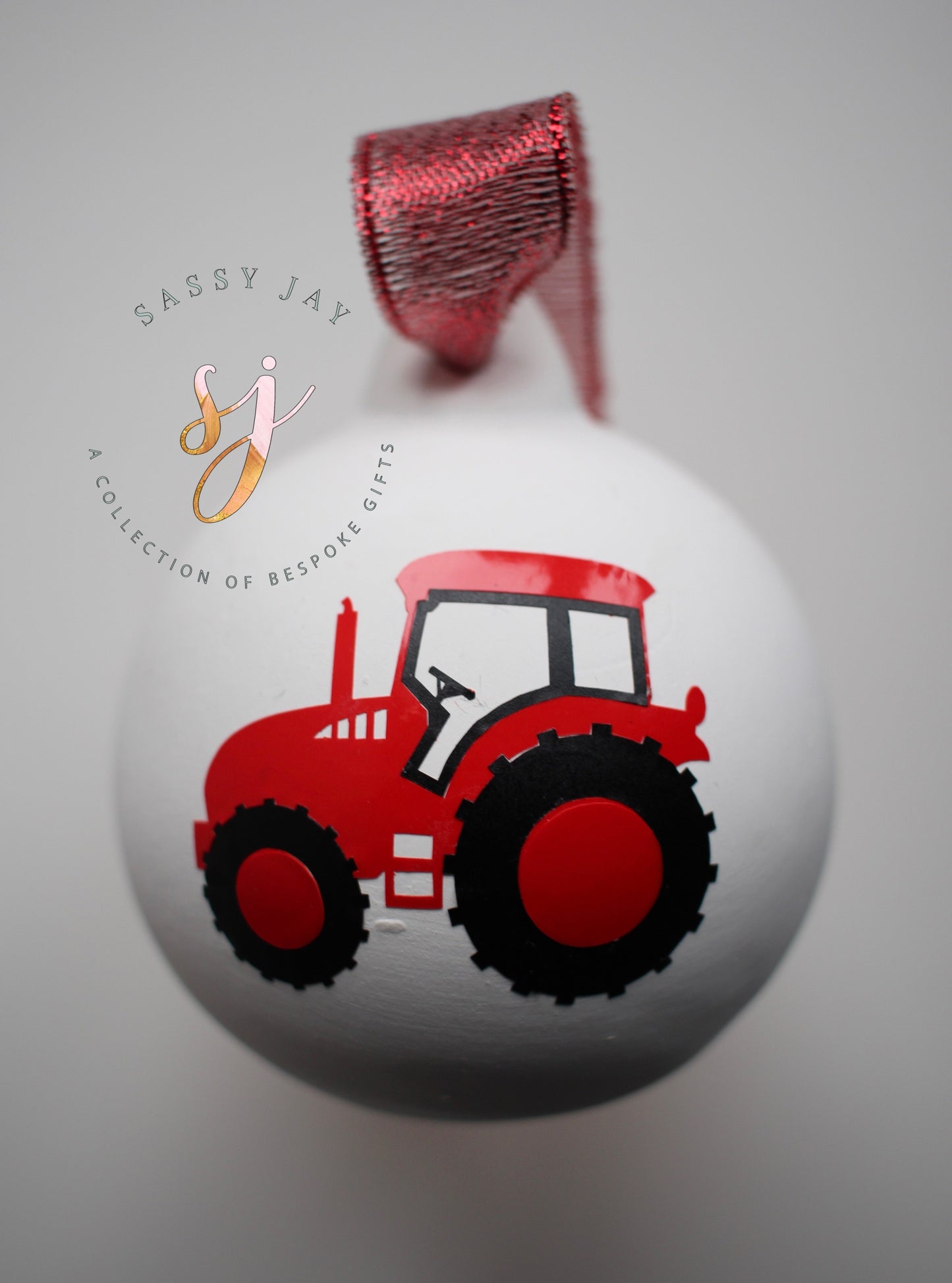 Ceramic Tractor baubles NON Personalised